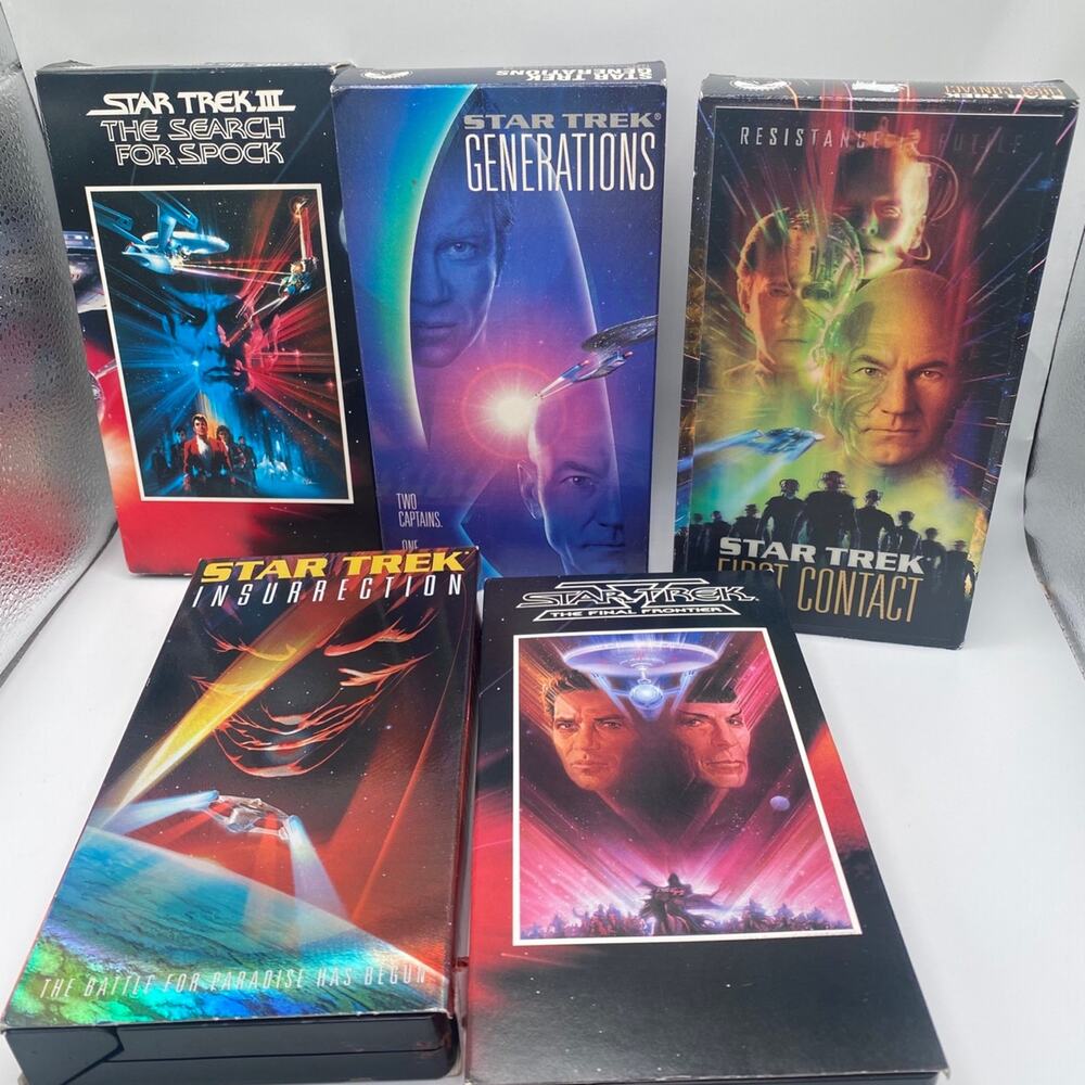 Star Trek Vintage VHS Movie Collection - 5 Included - Vintage 90s Sci-fi
